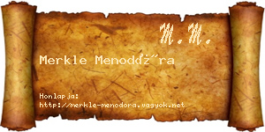 Merkle Menodóra névjegykártya